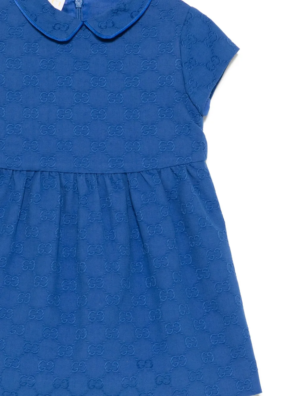 Gucci Kids GG katoenen mini-jurk Blauw