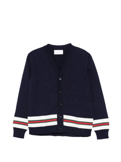 Gucci Kids striped V-neck cardigan