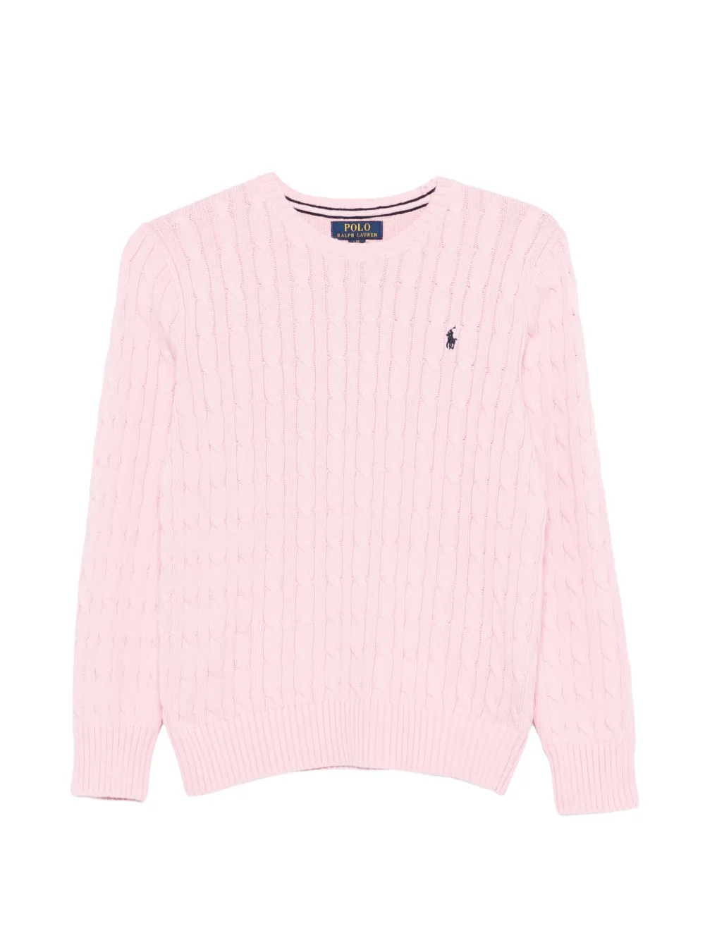 POLO RALPH LAUREN KIDS cable-knit logo sweater - Rosa
