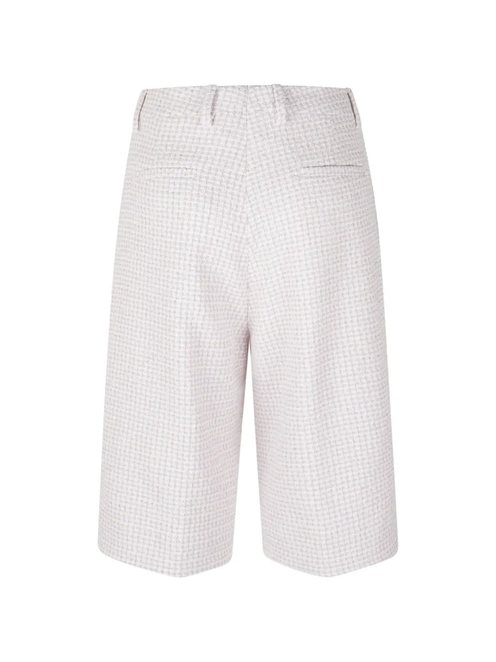 Tagliatore Geplooide bouclé shorts Wit