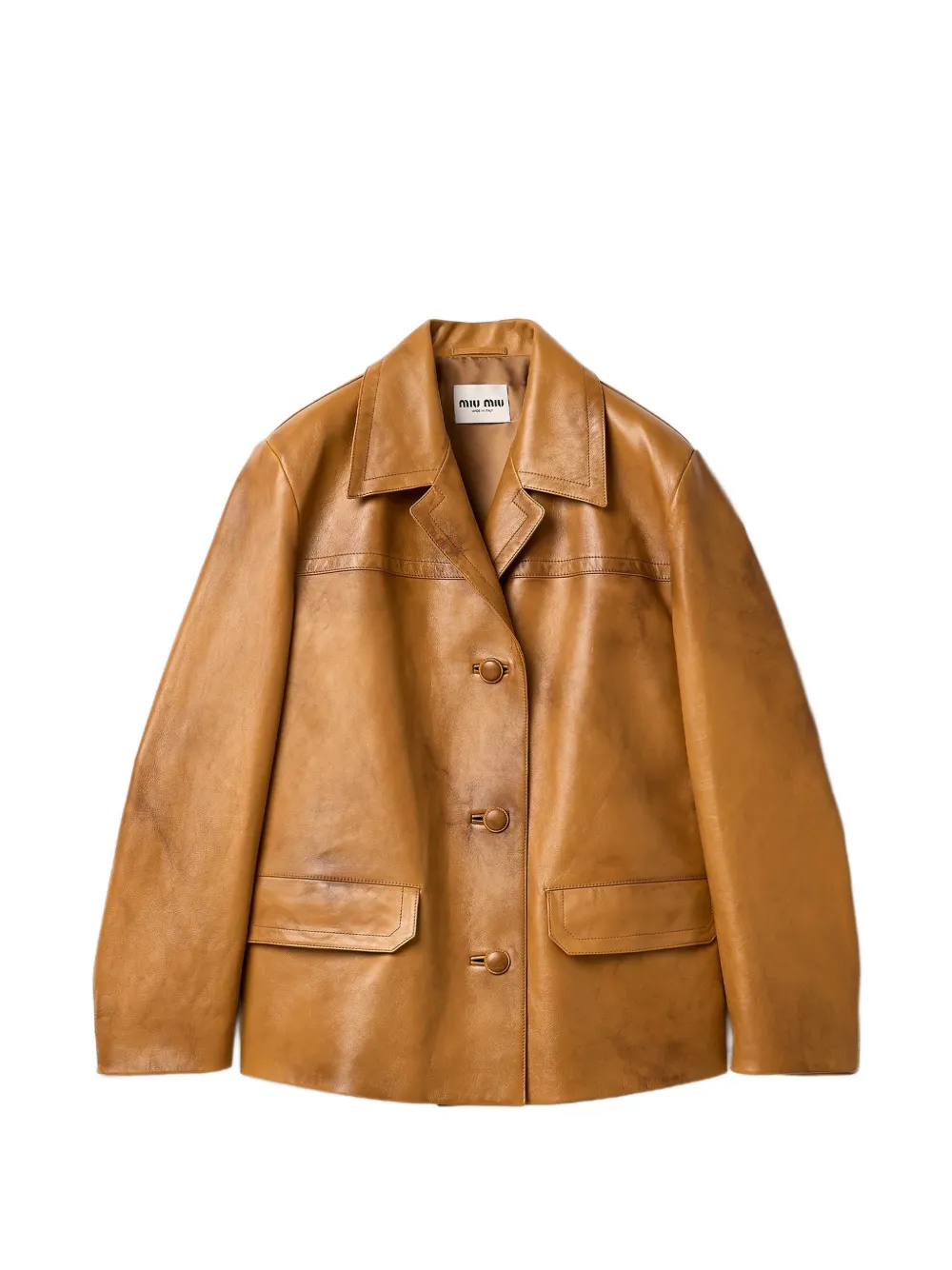 Miu Miu pocket single-breasted coat - Marrone