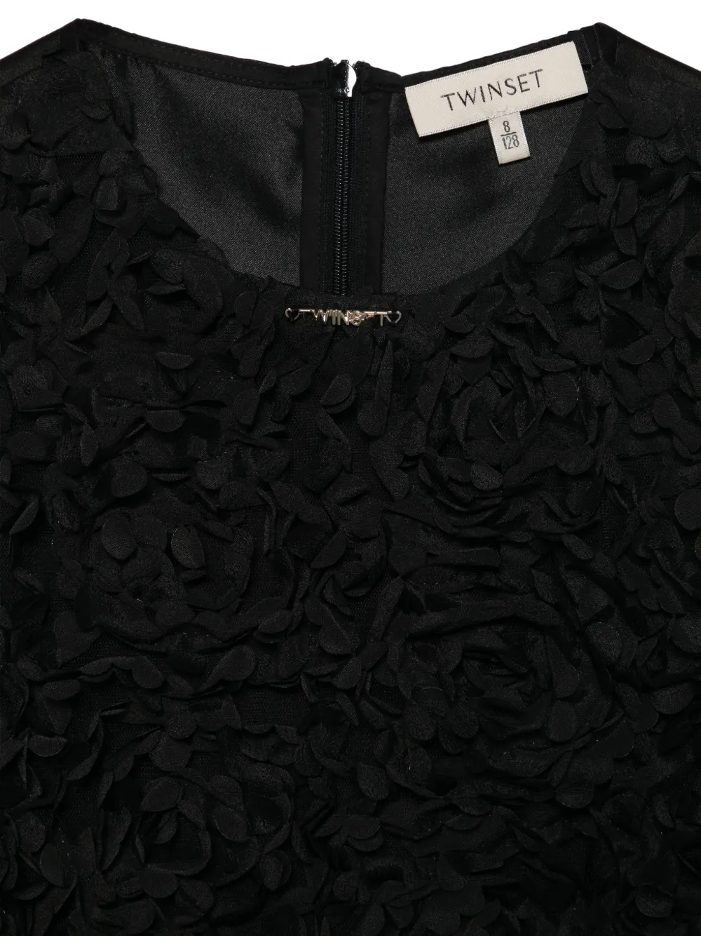 TWINSET Kids Jurk met bloemenpatch Zwart