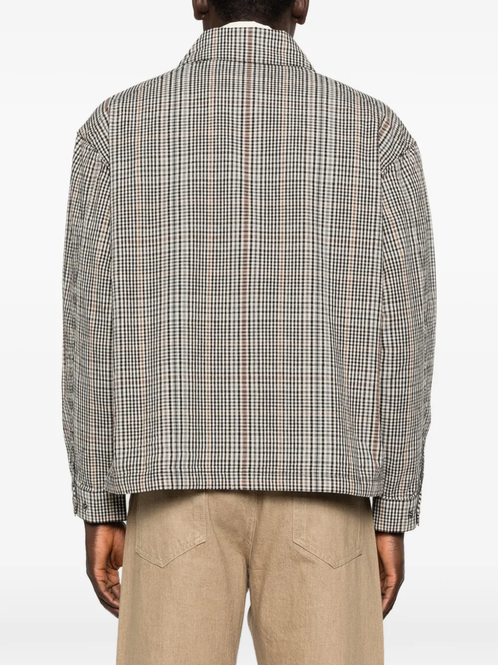 Barbour Westoe geruite jas met trekkoord Beige