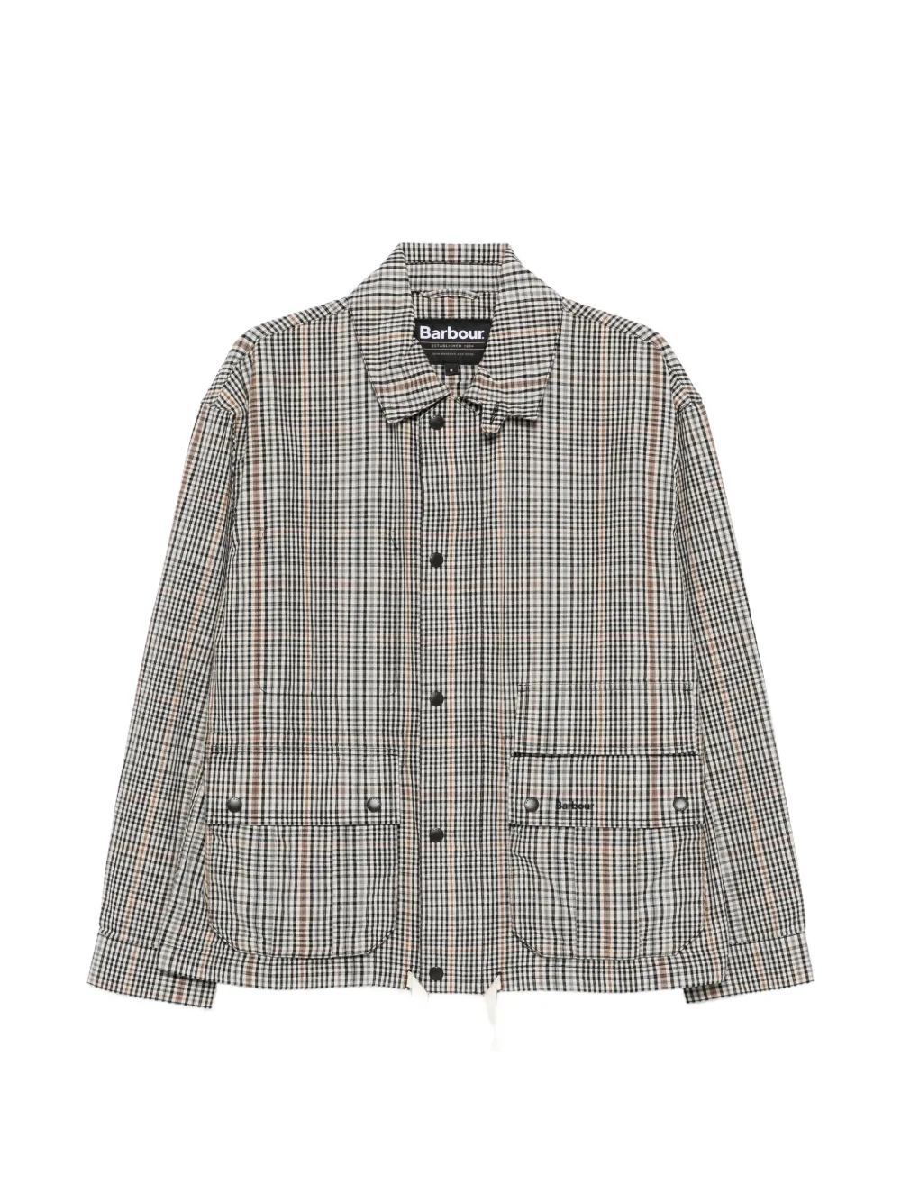 Barbour plaid-pattern drawstring-hem coat - Toni neutri