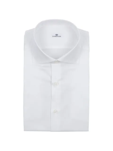 Sonrisa spread-collar cotton shirt