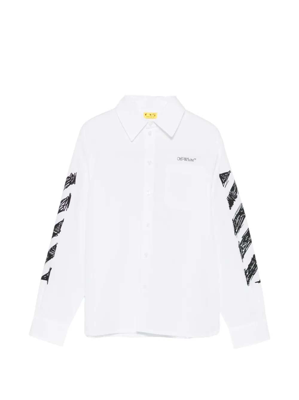 Off-White Kids scribble-print shirt - Bianco