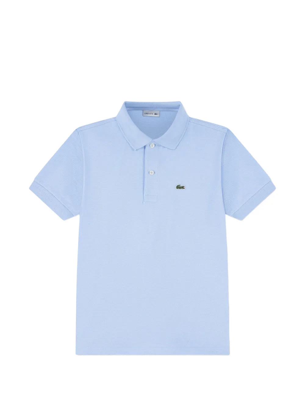 Lacoste Kids short-sleeve logo-detail cotton polo shirt - Blu