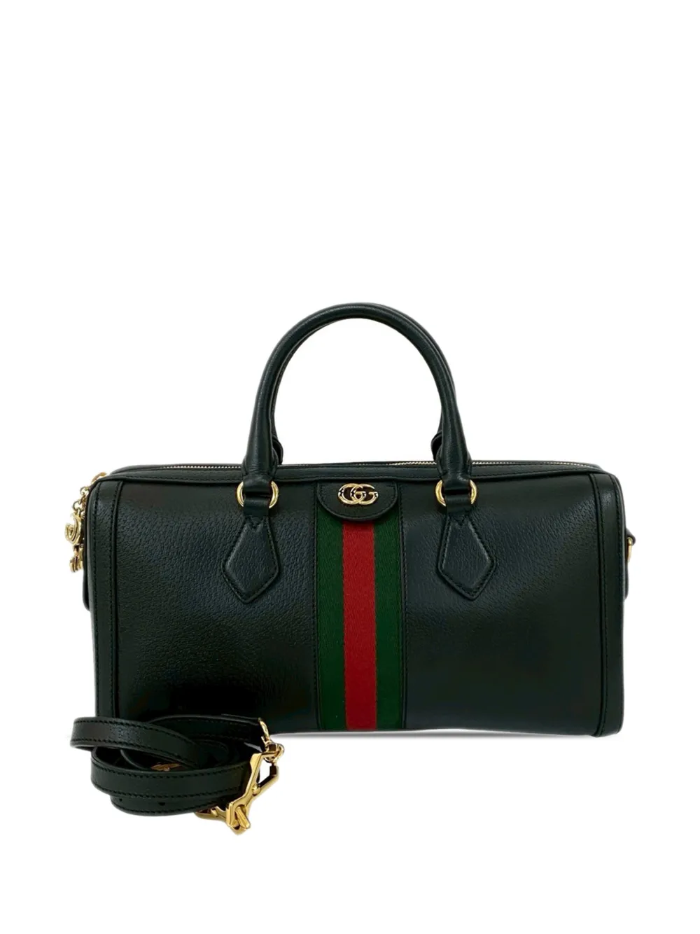 Gucci Pre-Owned 2016-2026 Medium Leather Ophidia satchel - Nero