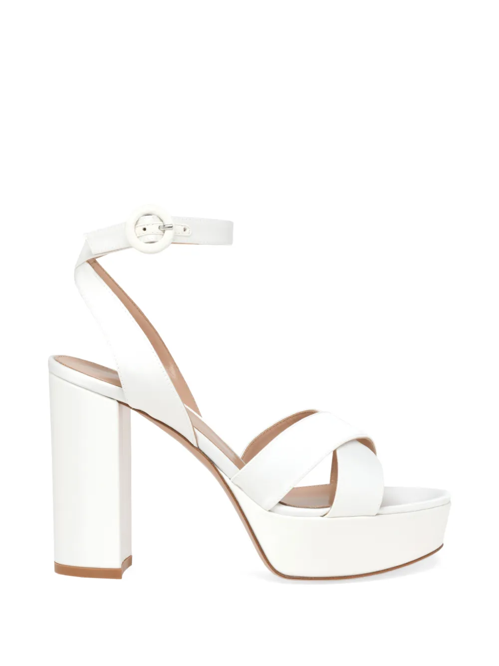Gianvito Rossi Sabrina crisscross platform sandals - White