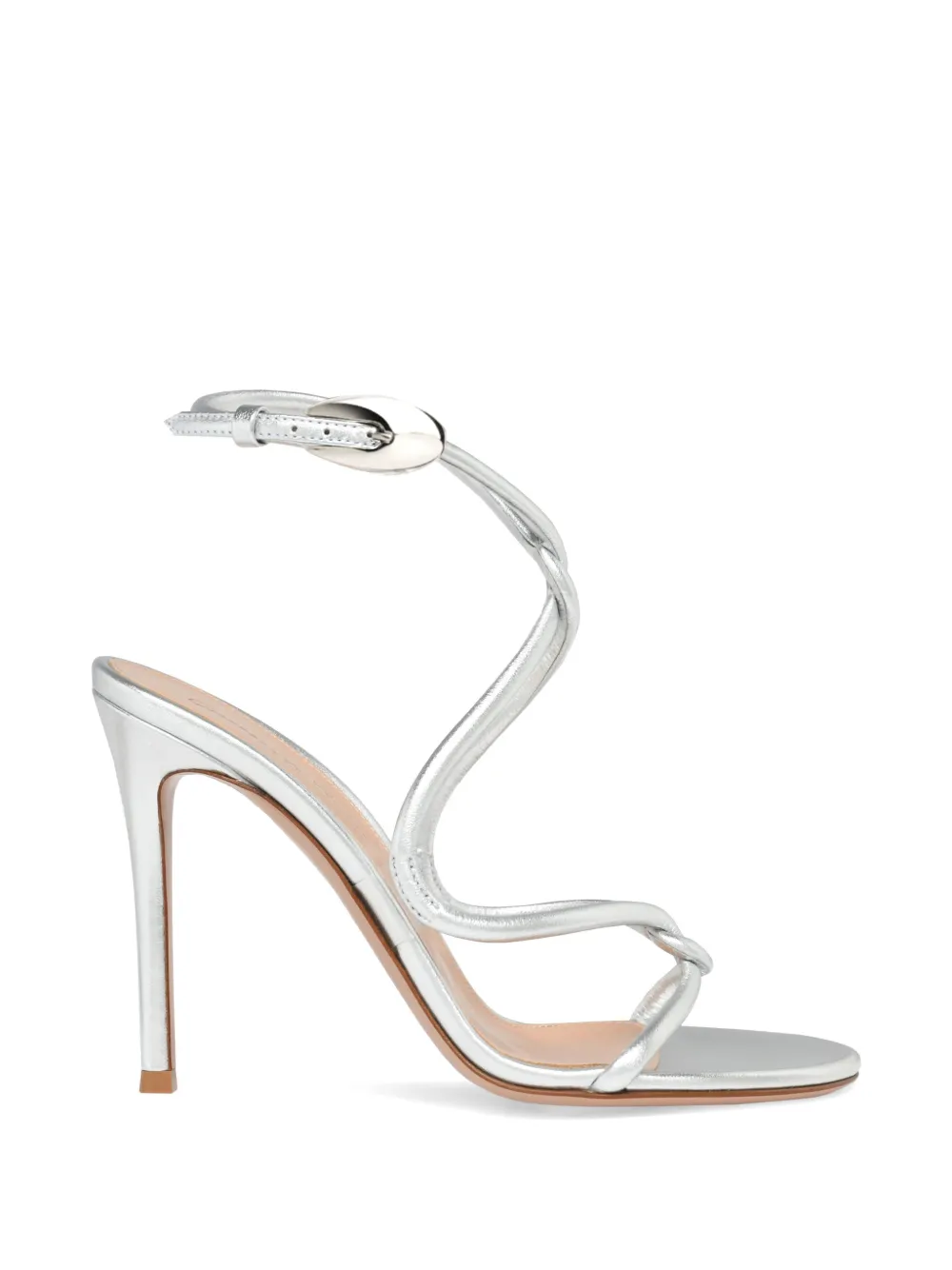 Gianvito Rossi Jungle Mamba buckle strap leather sandals - Silver