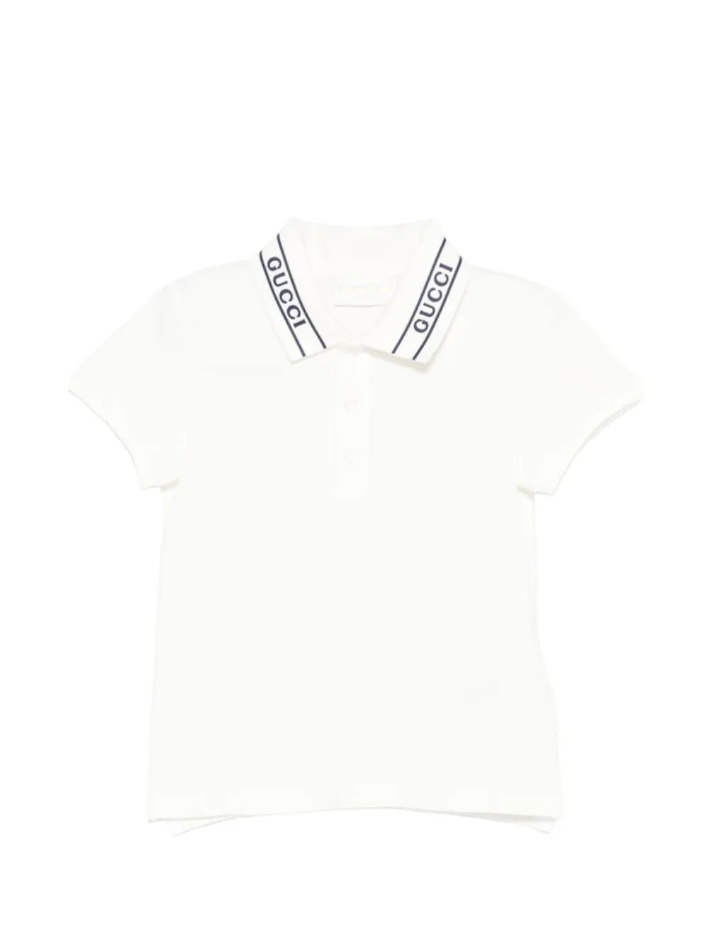Gucci Kids rubberized-logo polo shirt - Nude