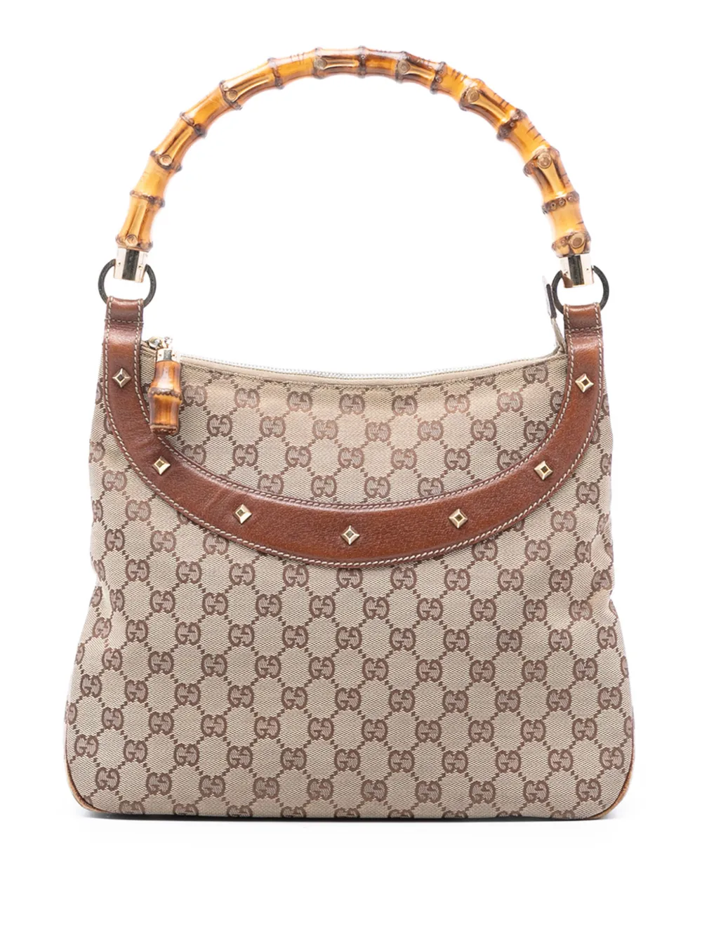 Gucci Pre-Owned 2000-2015 GG Canvas Bamboo Anita handbag - Marrone
