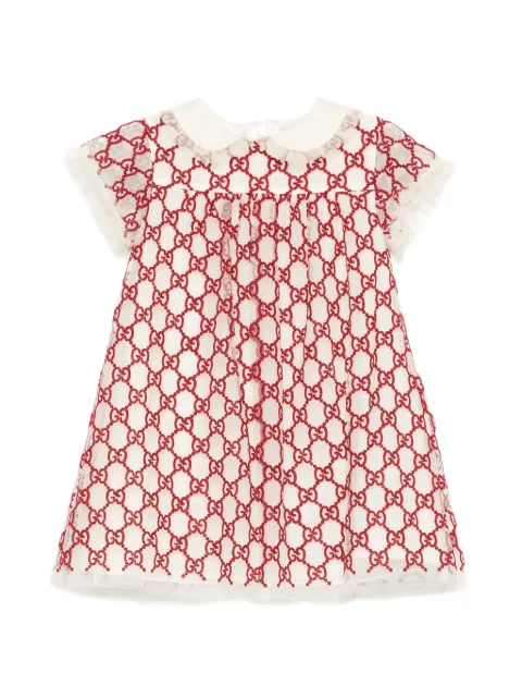 Gucci Kids vestido corto GG con cuello Peter Pan