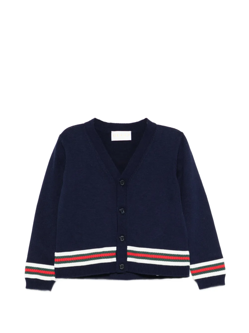 Gucci Kids Web-trim cardigan - Blau