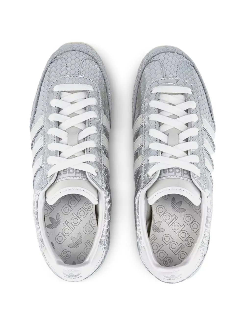 adidas Japan sneakers met slangen-effect en streep Zilver