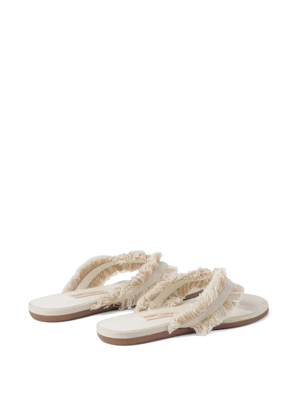 Jimmy Choo Bay platte sandalen met franje Beige