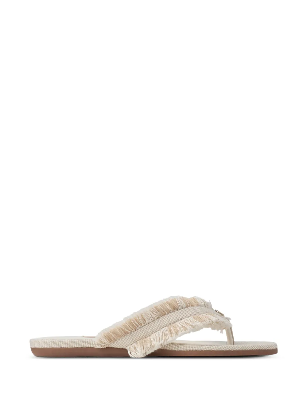 Jimmy Choo Bay Flat sandalen met franje Beige