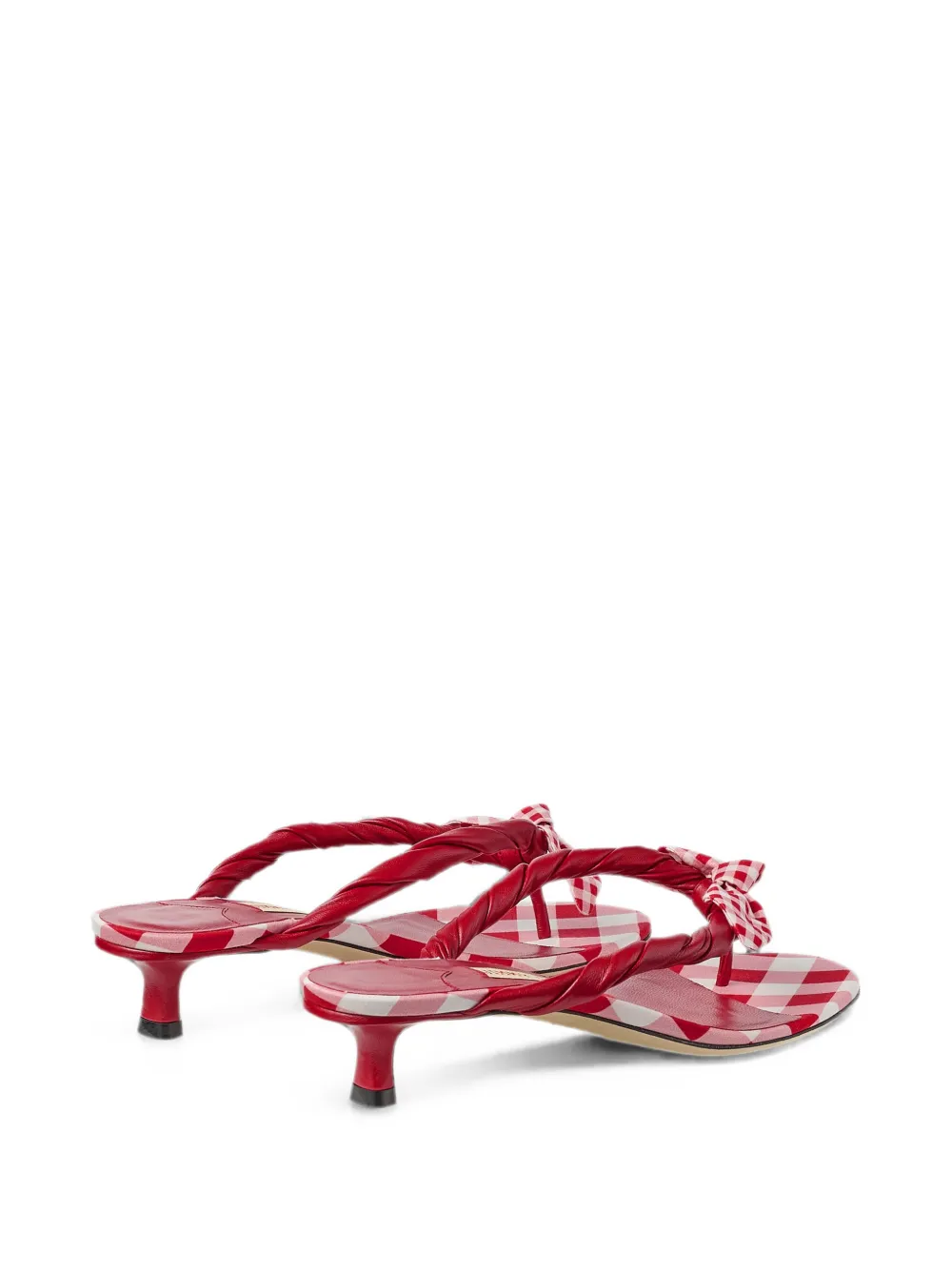 Jimmy Choo Liss 35 gevlochten muiltjes met strik Rood