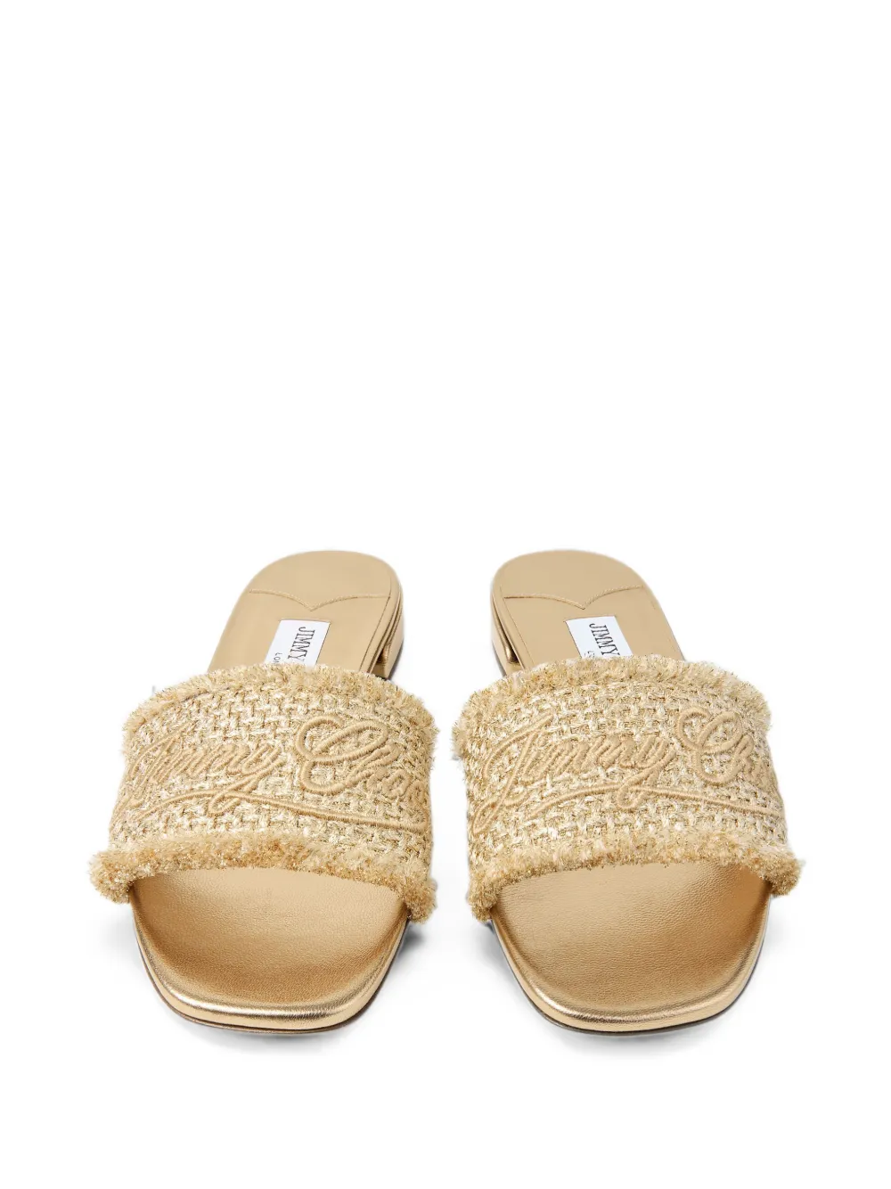Jimmy Choo Joa Flat sandalen met franje Beige