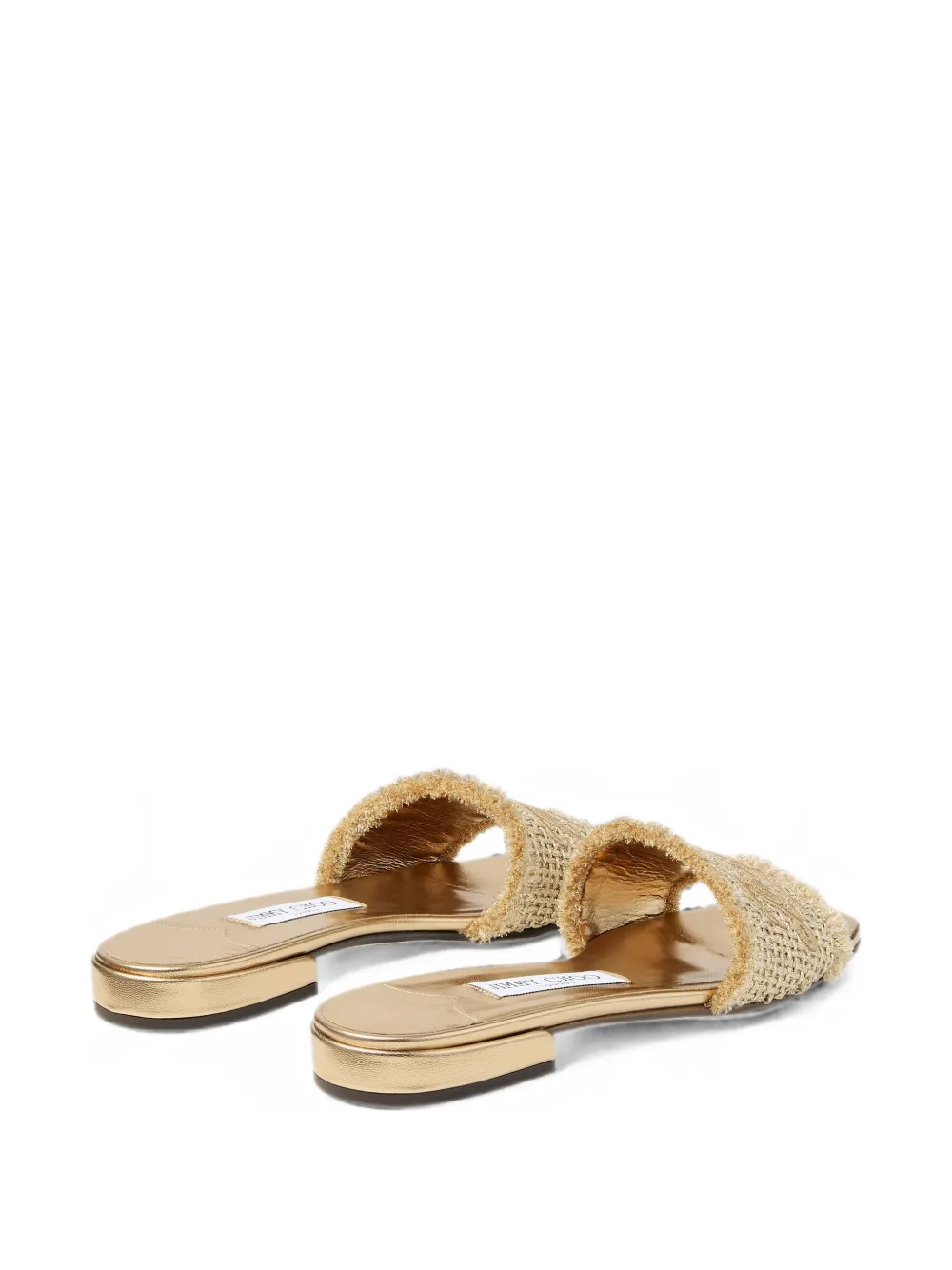 Jimmy Choo Joa Flat sandalen met franje Beige