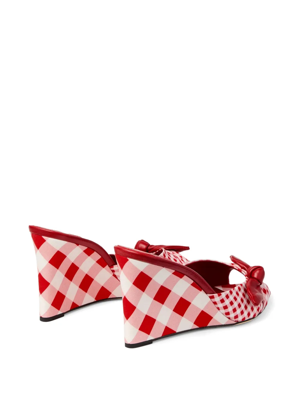 Jimmy Choo bow gingham sandals Rood