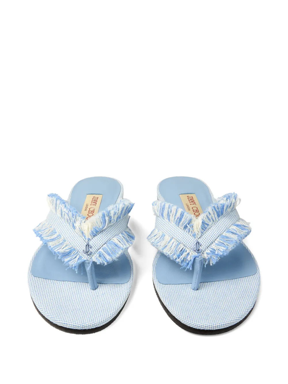 Jimmy Choo fringed flat sandals Blauw