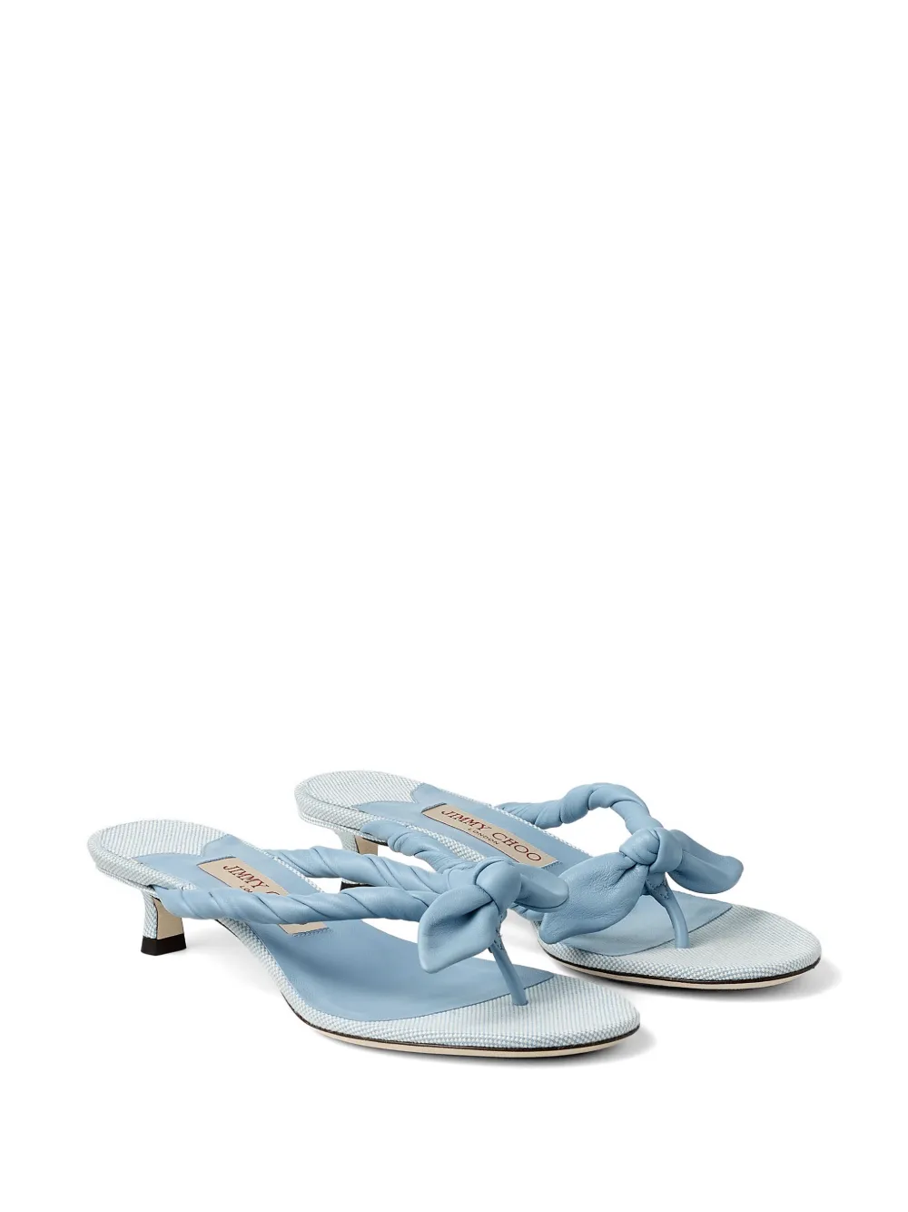 Jimmy Choo Gevlochten geknoopte muiltjes Blauw