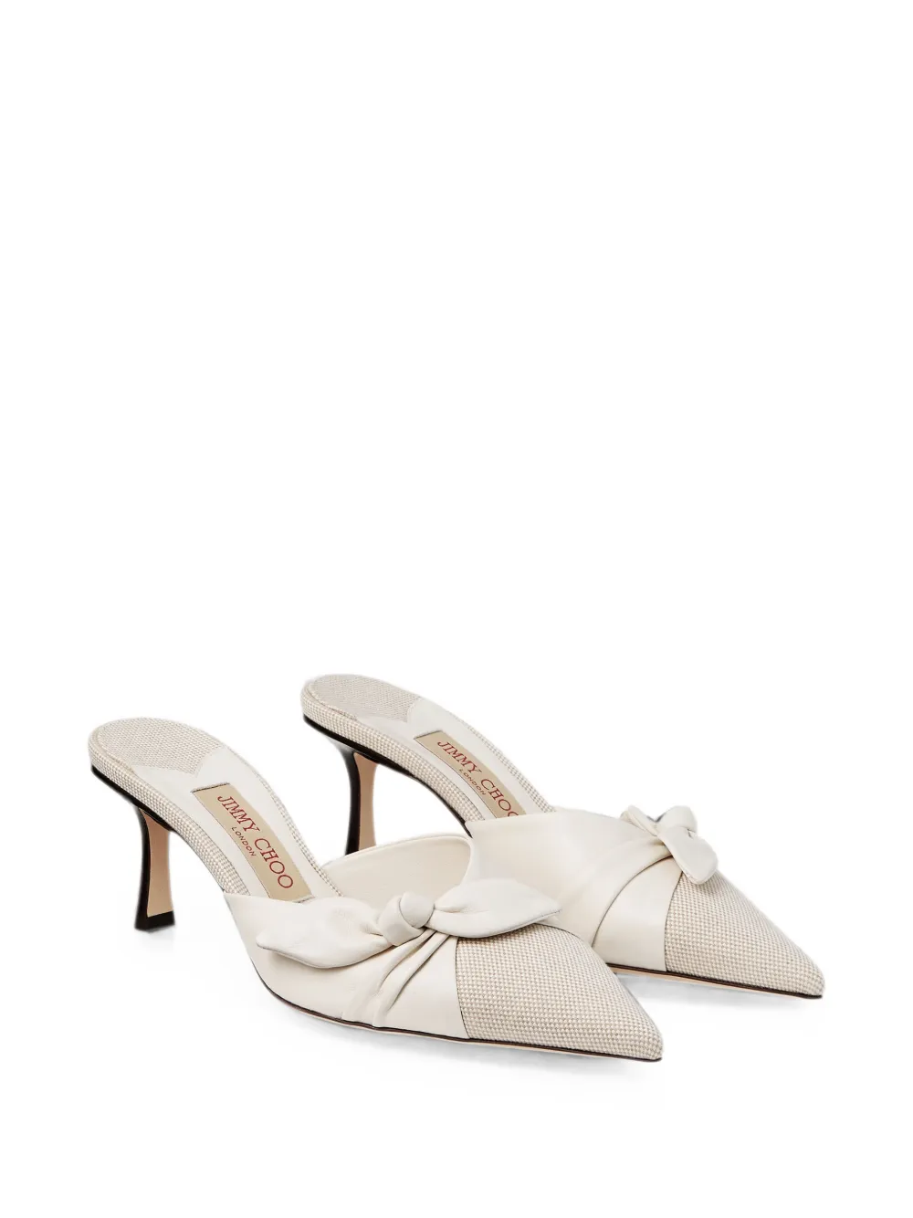 Jimmy Choo Livi 65 muiltjes met puntige neus Beige