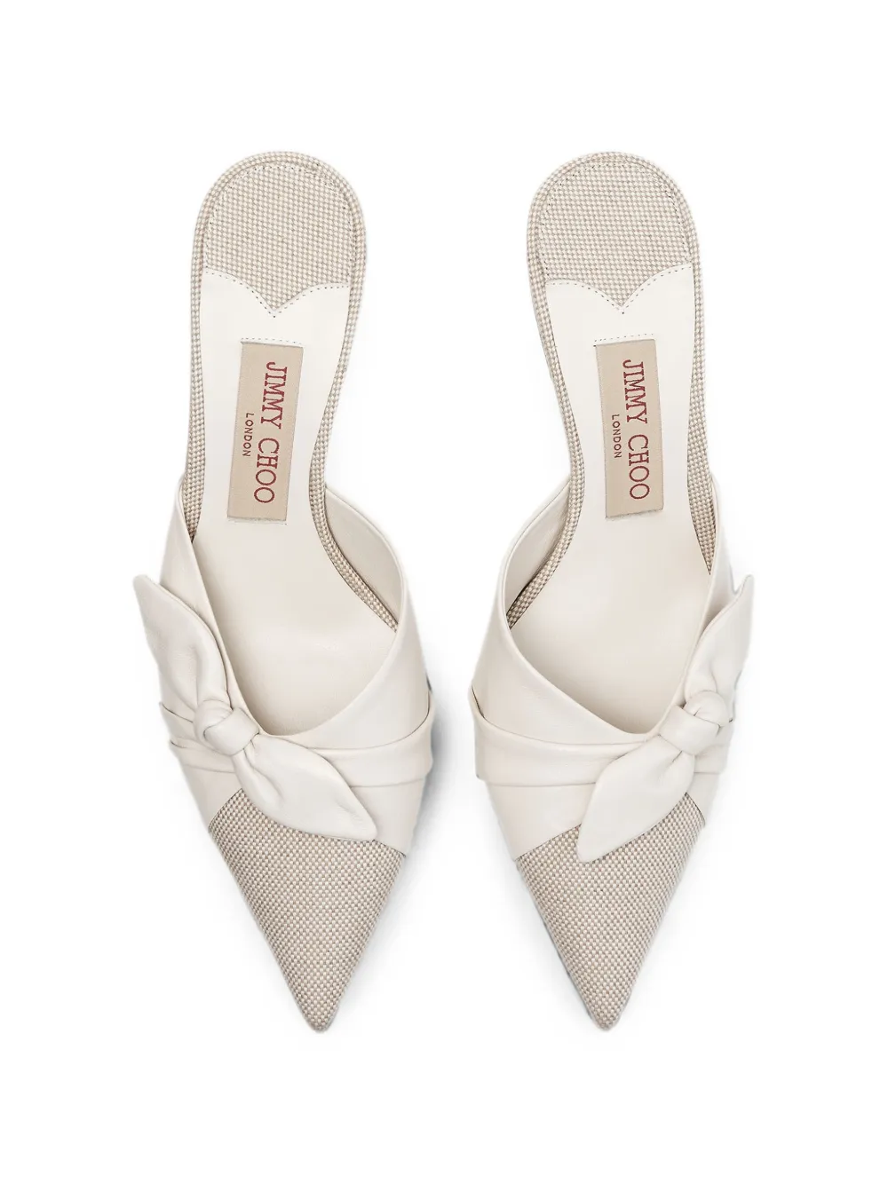 Jimmy Choo Livi 65 muiltjes met puntige neus Beige
