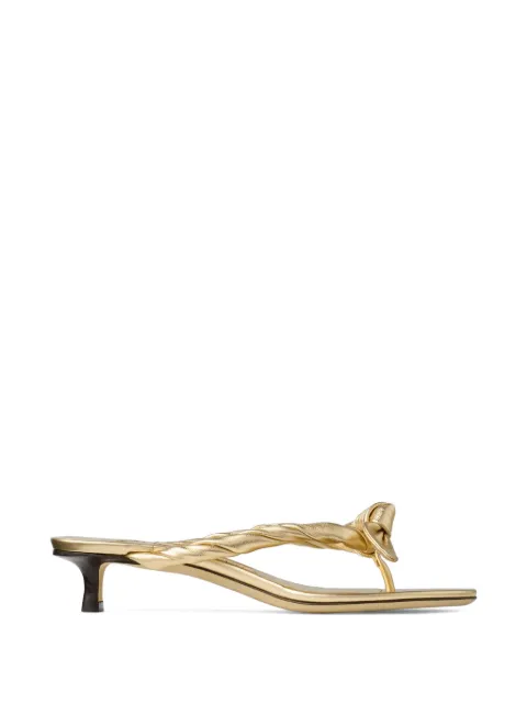 Jimmy Choo twisted bow mules