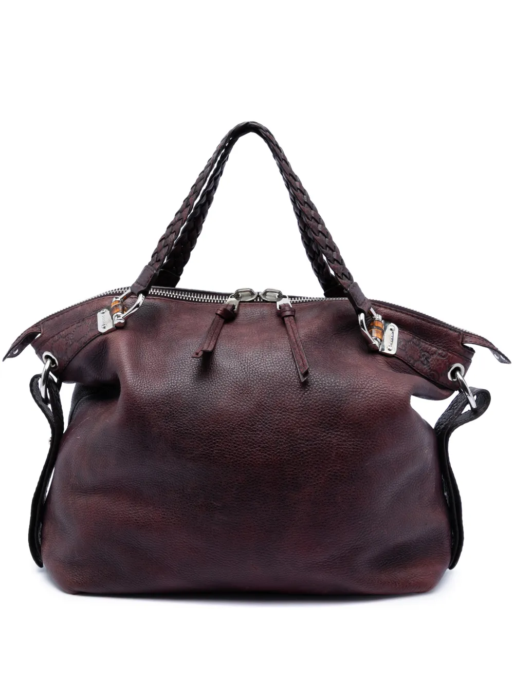 Gucci Pre-Owned 2016-2025 Large Leather Bamboo Bar tote bag - Rosso