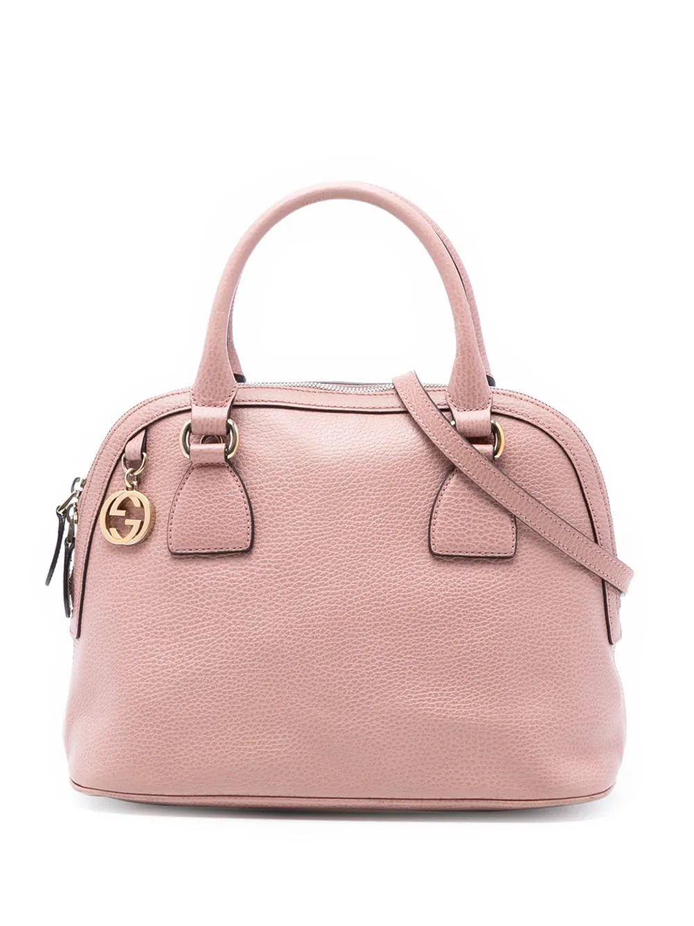 Gucci Pre-Owned 2016-2025 Small Dollar Calfskin GG Charm Dome satchel - Rosa