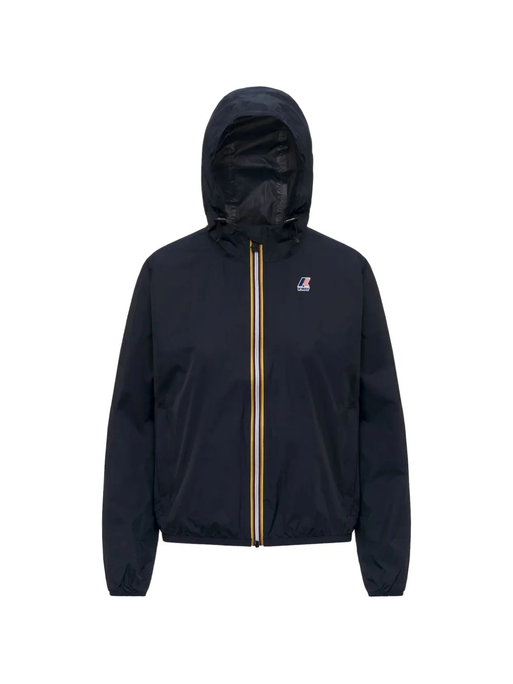 K-Way hooded logo-patch jacket - Blau