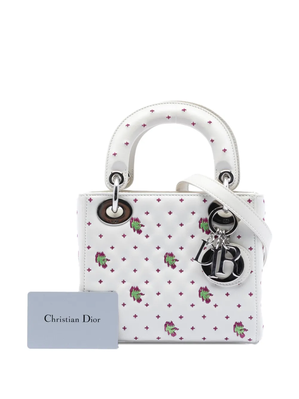 2015 Mini Embroidered Calfskin Lady Dior Satchel