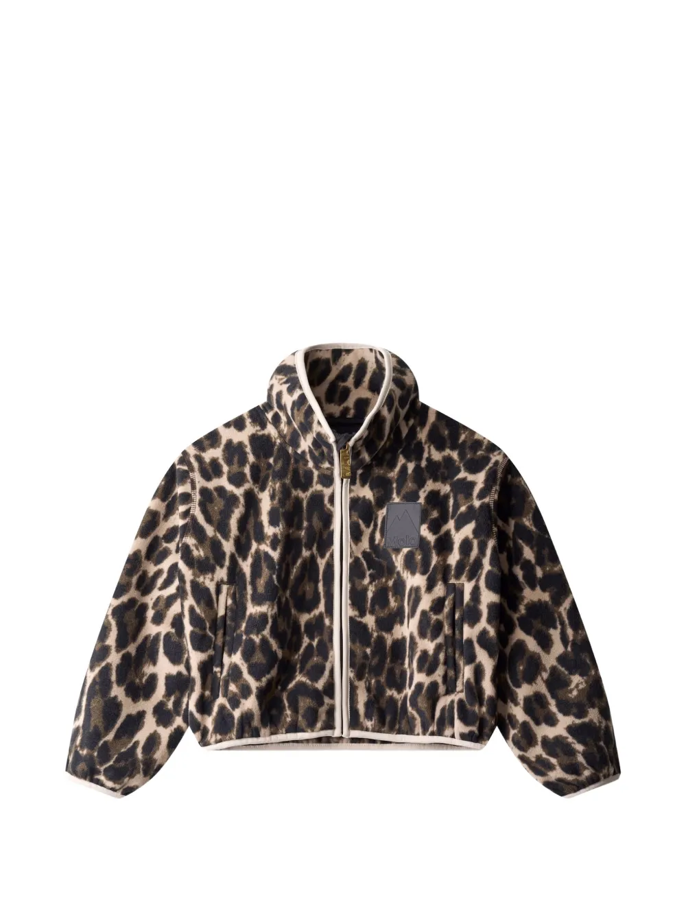 Molo Fleecejacke mit Leopardenprint - Nude