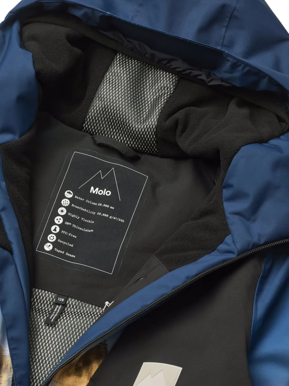 Molo Jack met print en capuchon Blauw