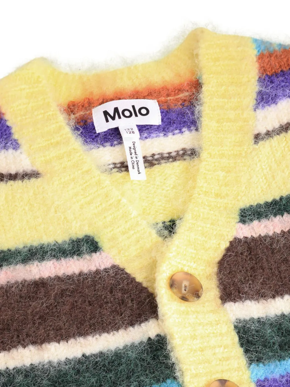 Molo Gestreept vest met geborsteld effect Geel