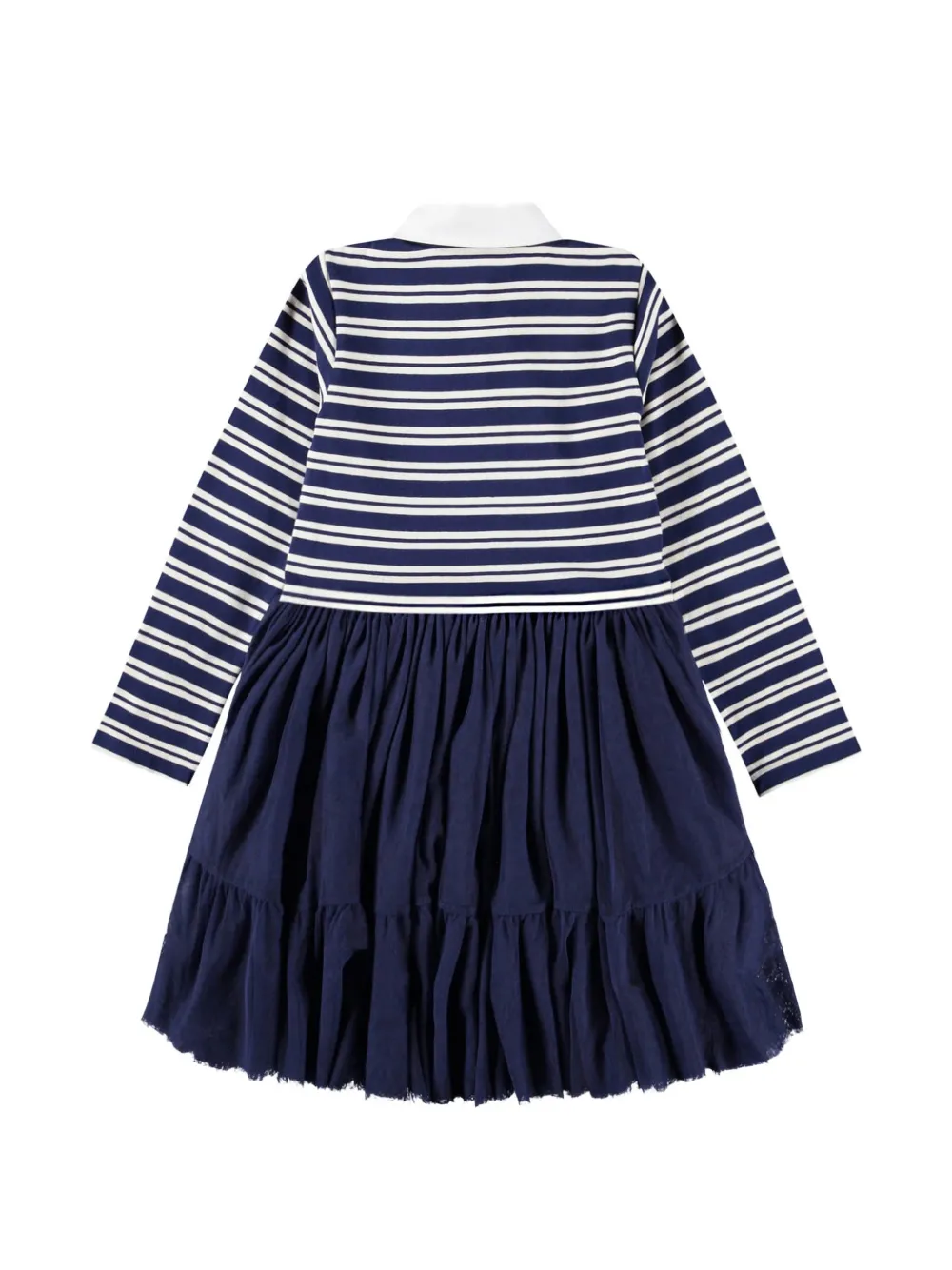 Molo Gestreepte jurk met gelaagde rok Blauw