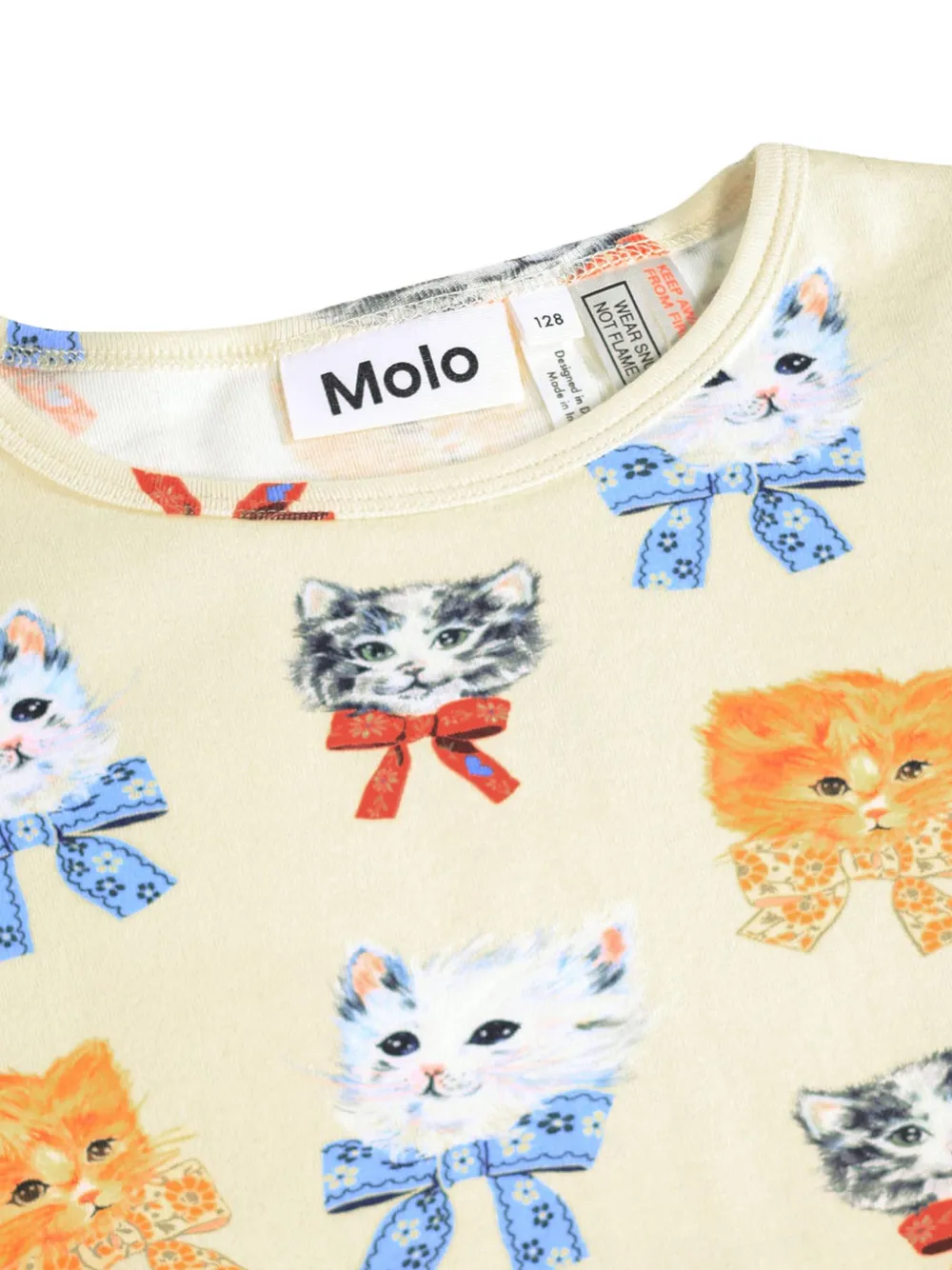 Molo Pyjama met kittenprint Beige