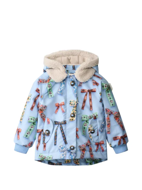 Molo bow-print hooded jacket