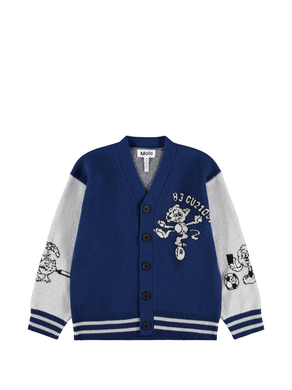 Molo Cardigan con design color-block - Blu