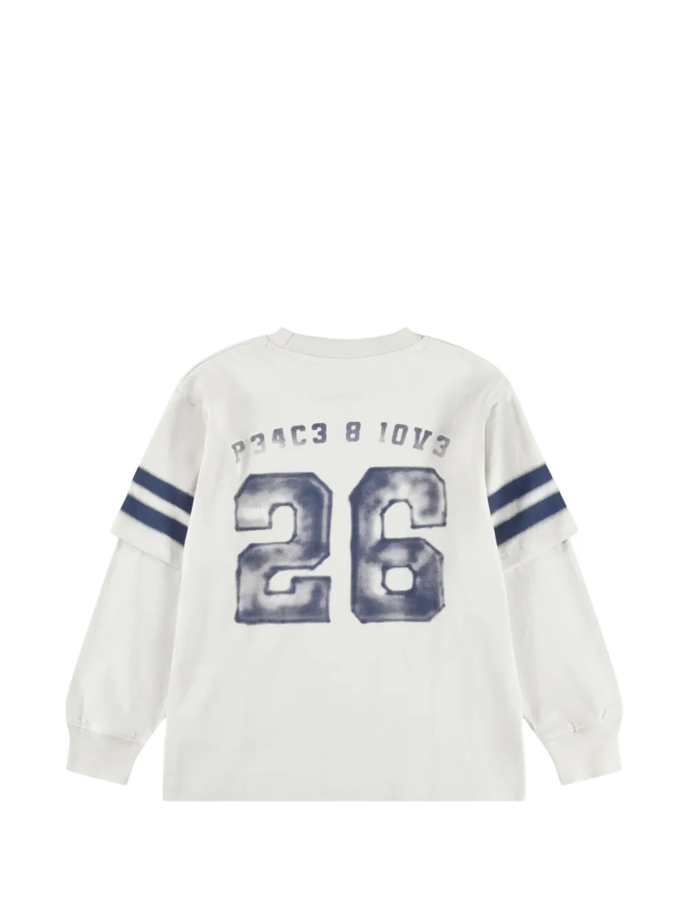 Molo T-shirt met gelaagde mouwen en print Beige