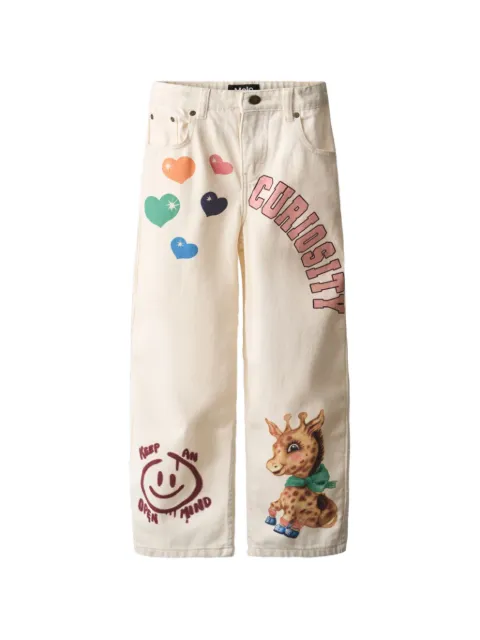 Molo graphic-print wide-leg jeans