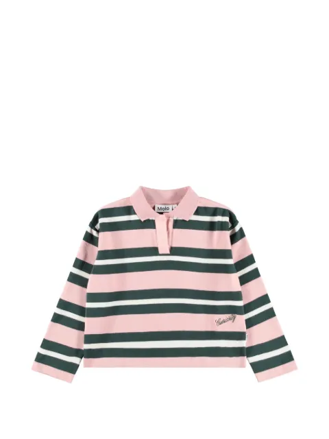 Molo striped embroidered polo shirt