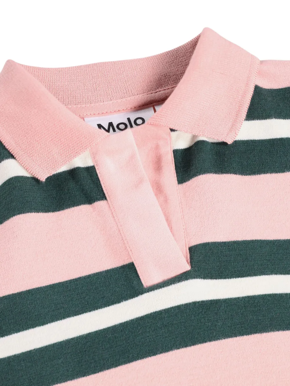 Molo Gestreept poloshirt met borduurwerk Roze