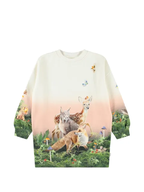 Molo graphic-print long-sleeve dress