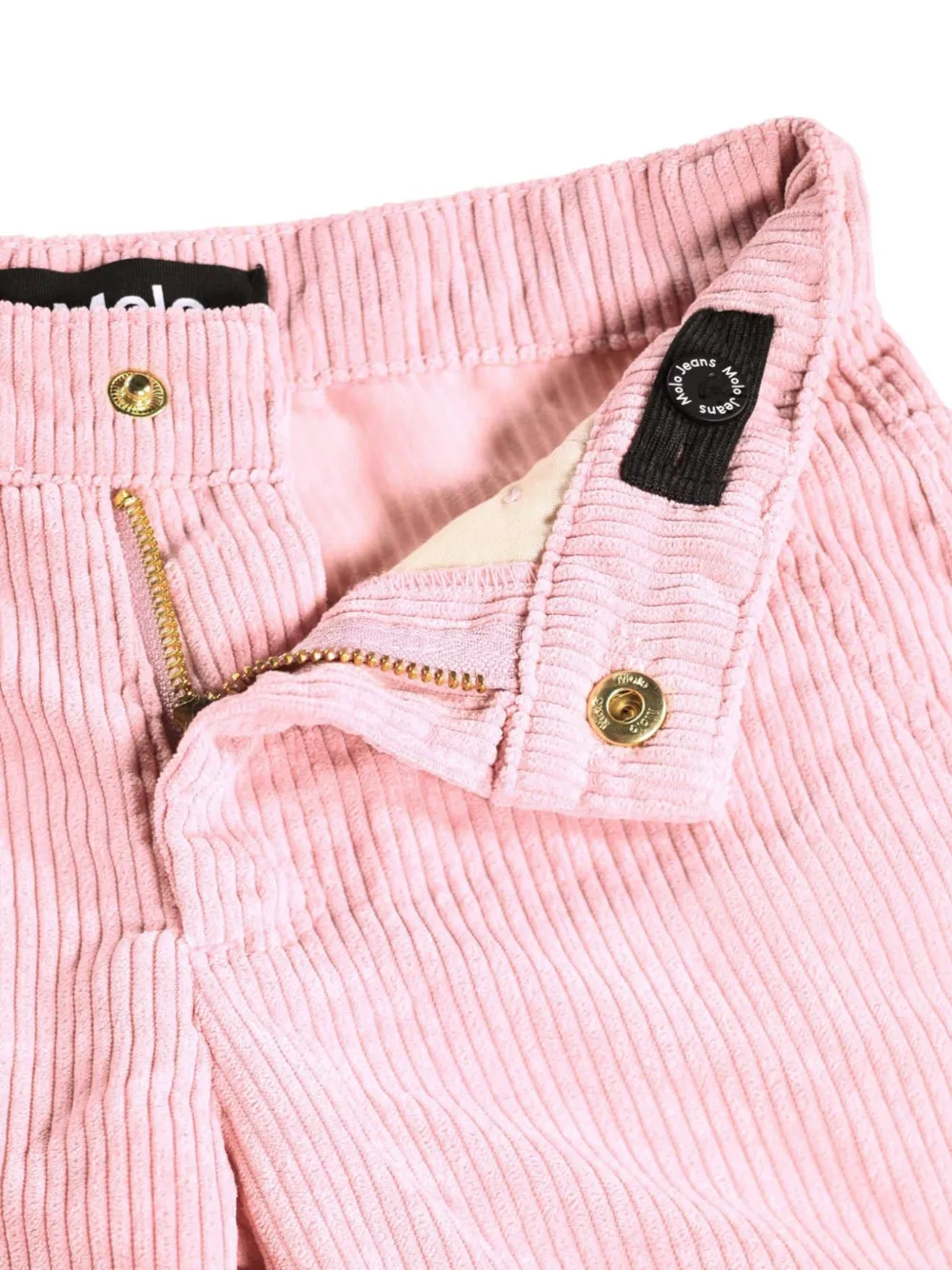 Molo Ribfluwelen flared broek Roze