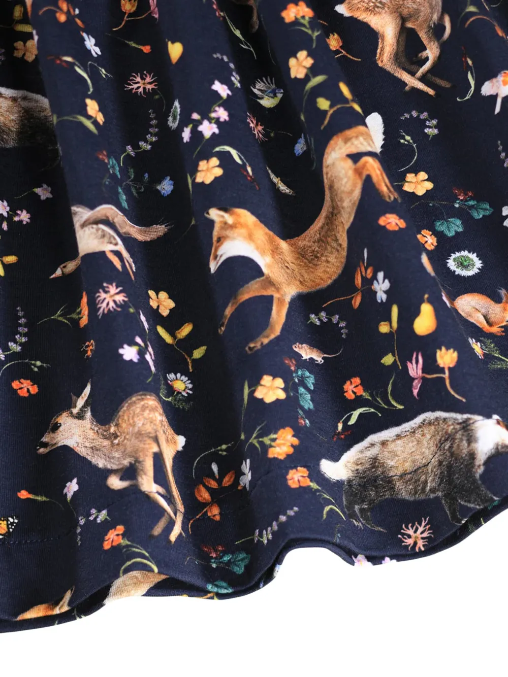 Molo Jurk met dierenprint en ruches Blauw