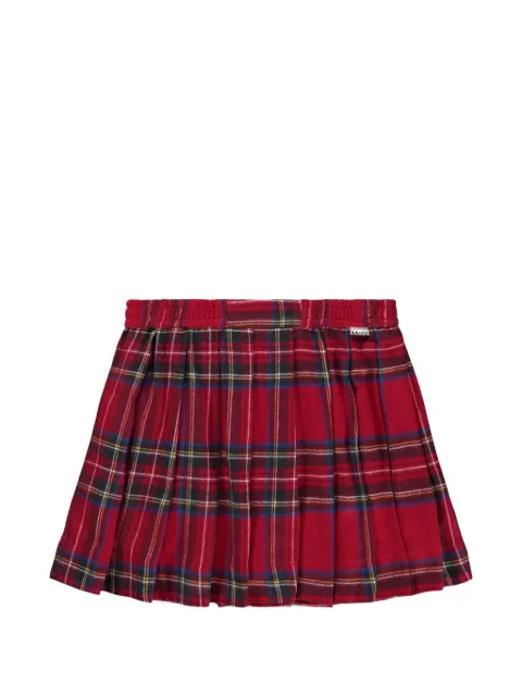 Molo check-pattern pleated skirt