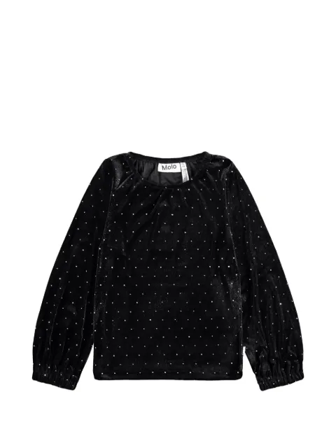 Molo crystal-embellished velvet top